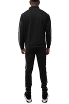 Black Jordan Tape Track Jacket Jogger Set - VacationGrabs