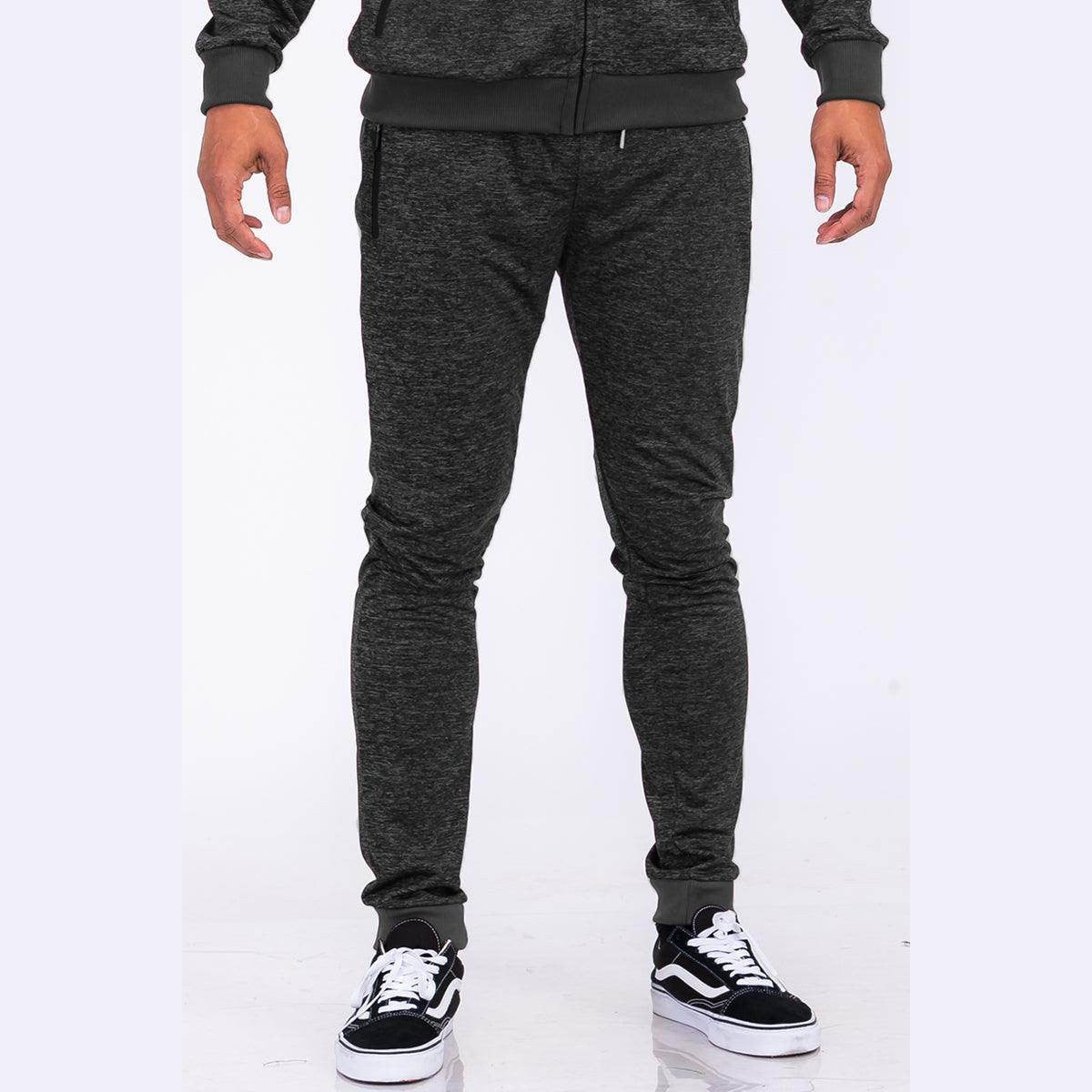 Black Marbled Light Weight Active Joggers - VacationGrabs