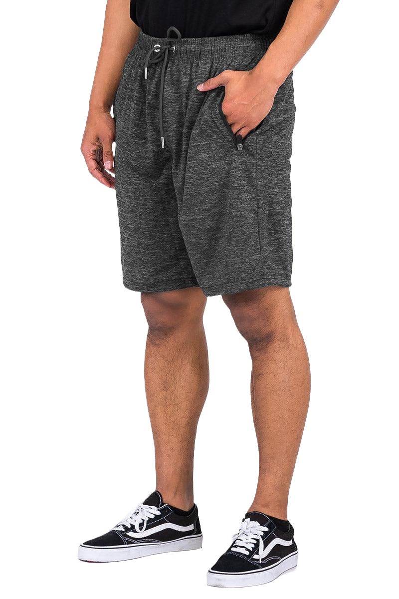 Black Marbled Light Weight Active Shorts - VacationGrabs