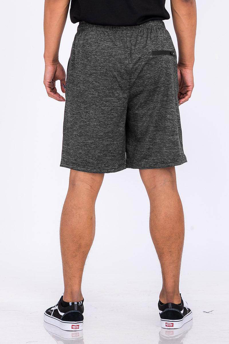 Black Marbled Light Weight Active Shorts - VacationGrabs