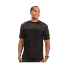 Men's black mesh reflective shirt with short sleeves and a stylish design for casual wear