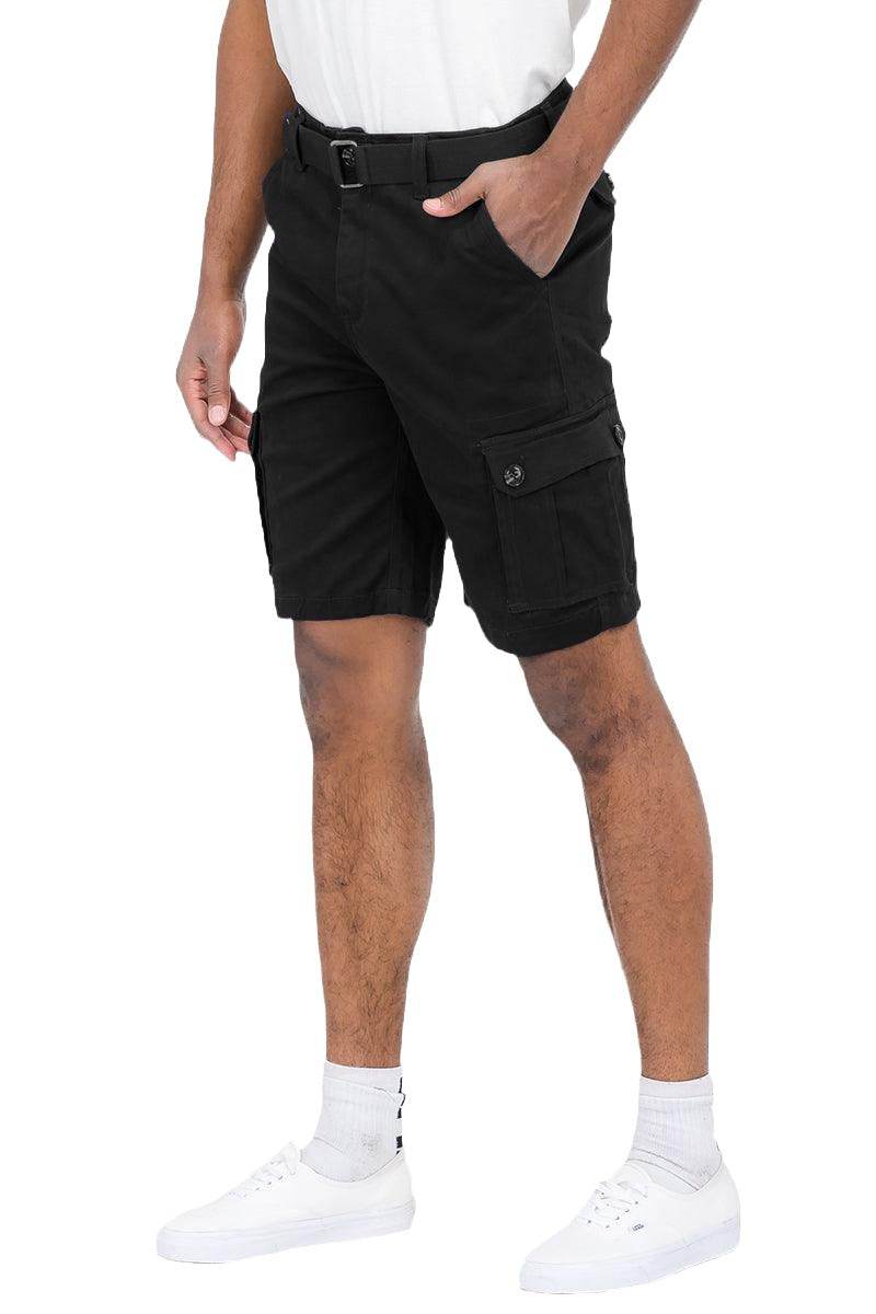 Black Multi Hawaiian Shirt Cargo Short Set - VacationGrabs