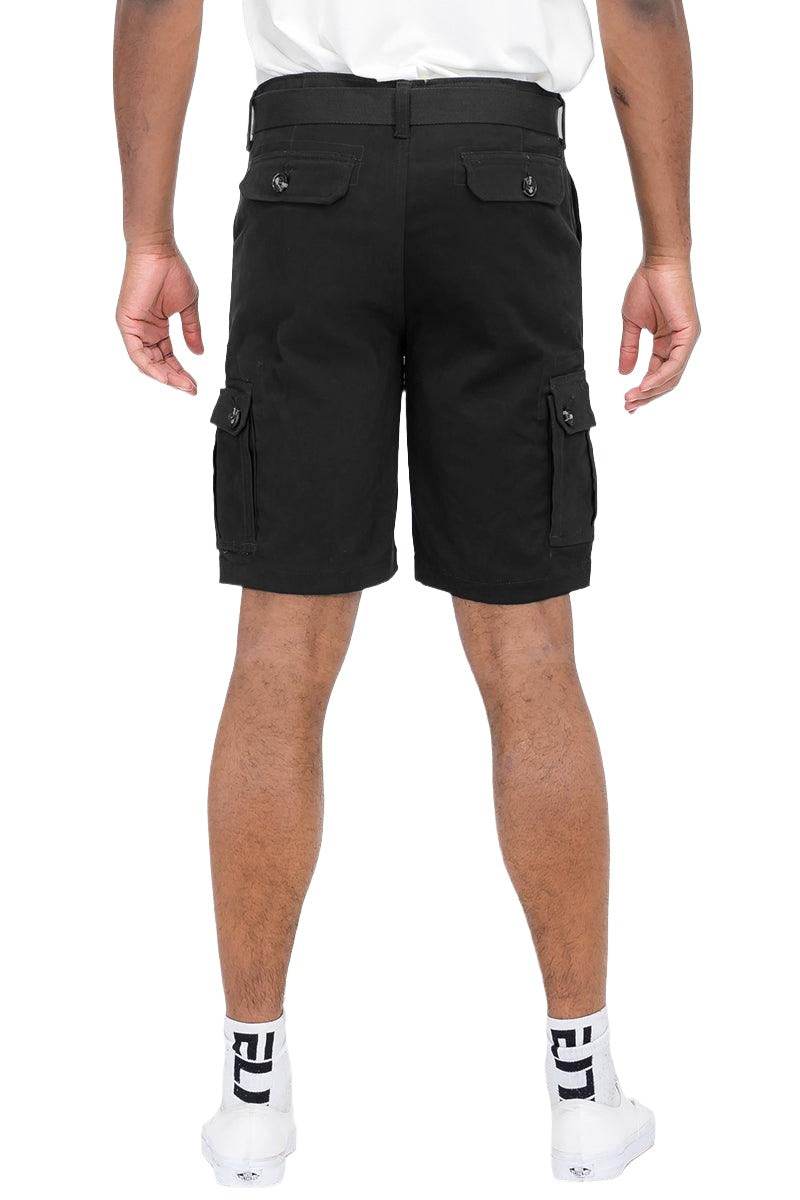 Black Multi Hawaiian Shirt Cargo Short Set - VacationGrabs