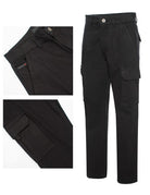 Generation XYZ black travel cargo pants for men with multiple pockets and durable fabric