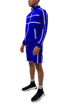Blue Jordan Track Jacket Short Set - VacationGrabs