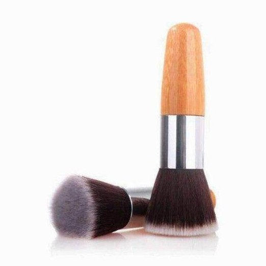 BeNat blush kabuki brush set featuring soft bristles and ergonomic bamboo handles for flawless application
