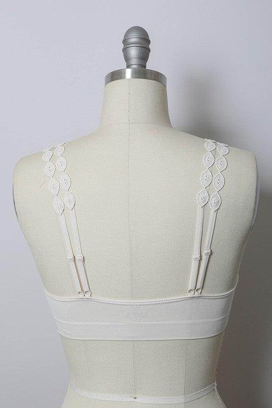 Boho Eye Lace Applique Bralette - VacationGrabs