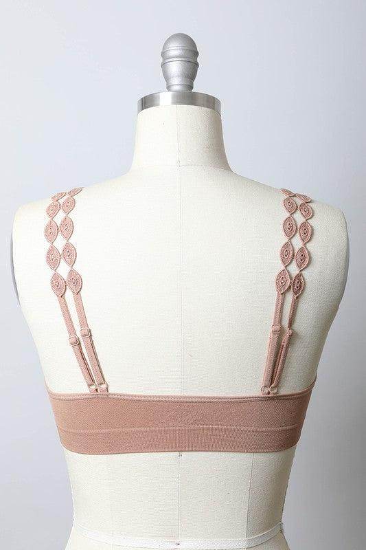 Boho Eye Lace Applique Bralette - VacationGrabs