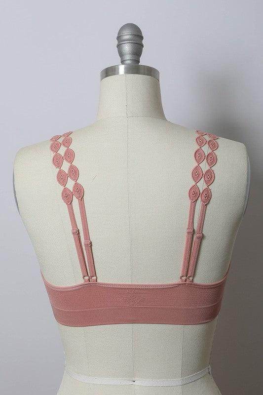 Boho Eye Lace Applique Bralette - VacationGrabs