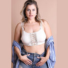 Boho Eye Lace Applique Bralette Plus Size - VacationGrabs