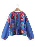 Colorful Women's Sweater from VacationGrabs in boho vacation style clothing with unique patterns