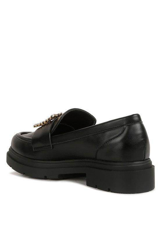 Bossi Loafers With Buckle Embellishment - VacationGrabs