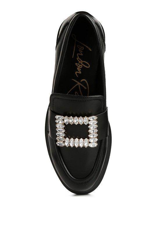 Bossi Loafers With Buckle Embellishment - VacationGrabs