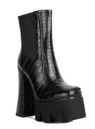 Bounty High Platform Heel Chelsea Boots - VacationGrabs