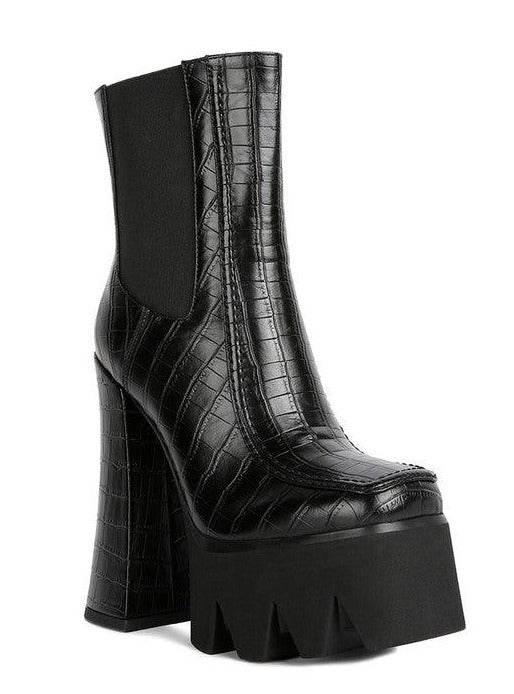 Bounty High Platform Heel Chelsea Boots - VacationGrabs