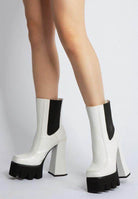 Bounty High Platform Heel Chelsea Boots - VacationGrabs