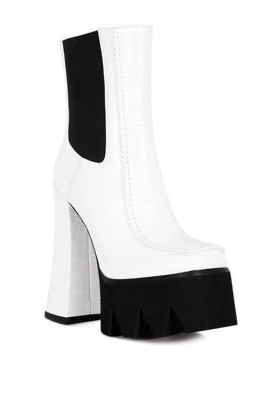Bounty High Platform Heel Chelsea Boots - VacationGrabs