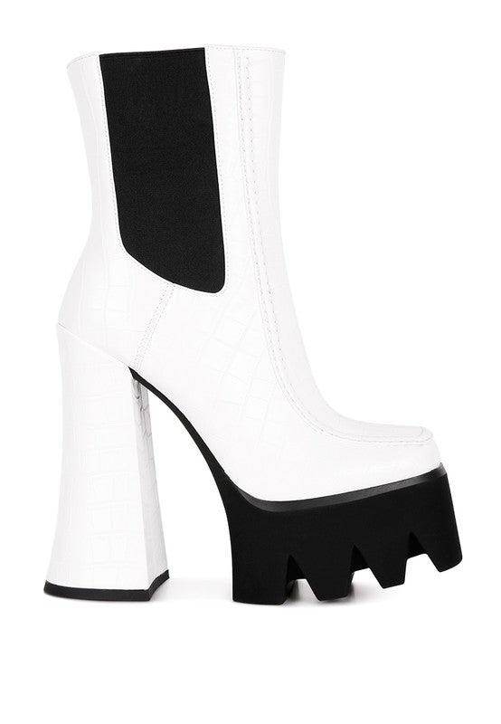 Bounty High Platform Heel Chelsea Boots - VacationGrabs
