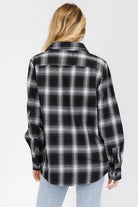 Boyfriend Fit Checker Plaid Flannel Long Sleeve - VacationGrabs