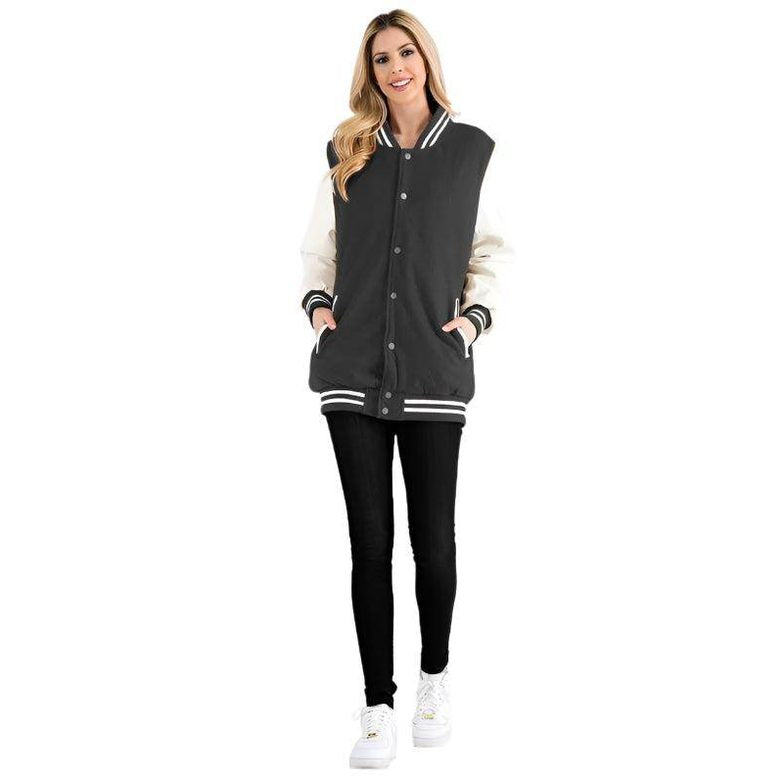 Boyfriend Oversized Letterman Jacket S-3XL - VacationGrabs