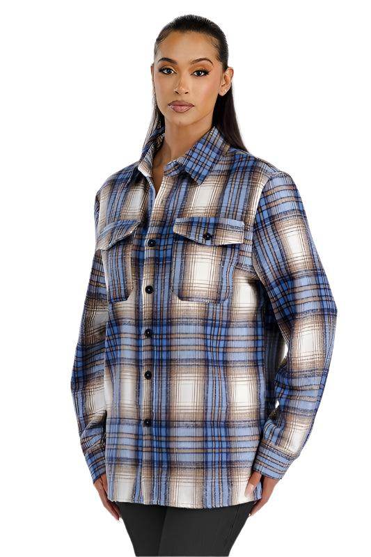 Boyfriend Oversized Soft Flannel Shacket 5 Colors - VacationGrabs