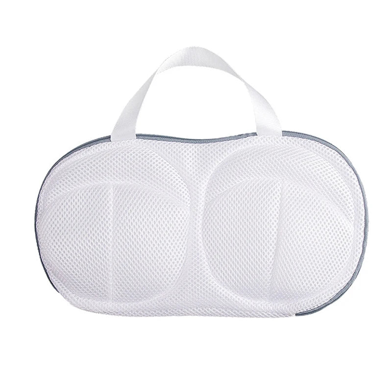 White mesh bra laundry bag for washing machine protection
