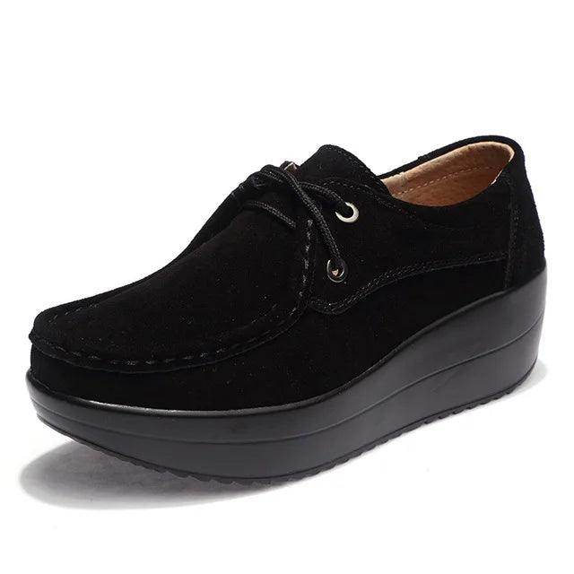 Breathable Casual Flat Platform Stacked Shoes - VacationGrabs