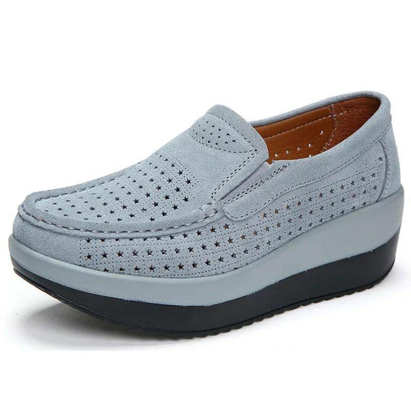 Breathable Casual Flat Platform Stacked Shoes - VacationGrabs