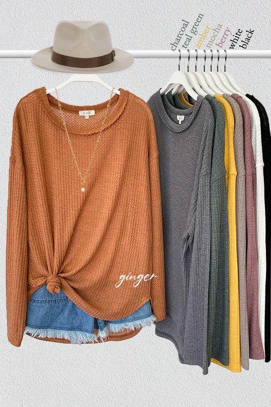 Women's Long Sleeve Bree Top - VacationGrabs