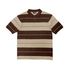 Brown/Khaki Old School Pique Polo Shirt - VacationGrabs