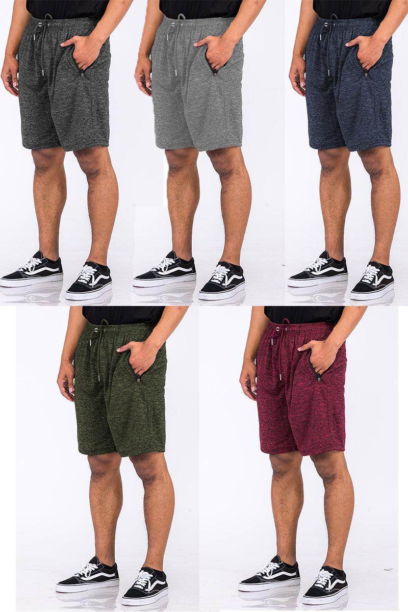 Burgundy Marbled Light Weight Active Shorts - VacationGrabs