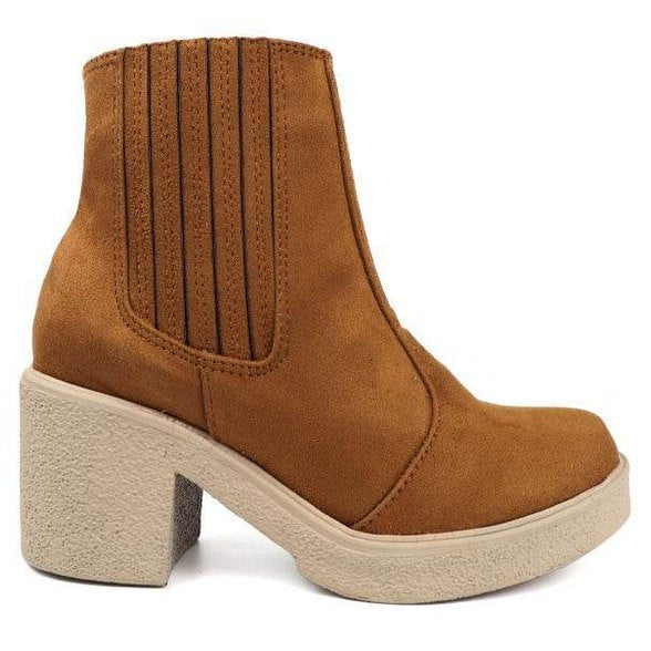 Slip on Mid-Calf Chunk Boot - VacationGrabs