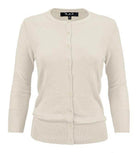 Crewneck Button Down Knit Cardigan Sweater - VacationGrabs
