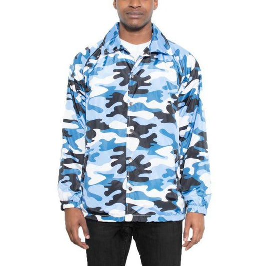 Camo Print Coachs Jacket - VacationGrabs