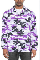 Camo Print Coachs Jacket - VacationGrabs