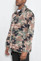 Camo Print Coachs Jacket - VacationGrabs