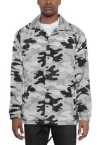 Camo Print Coachs Jacket - VacationGrabs