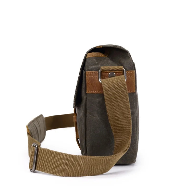 Olive canvas tote bag with leather accents for daily use