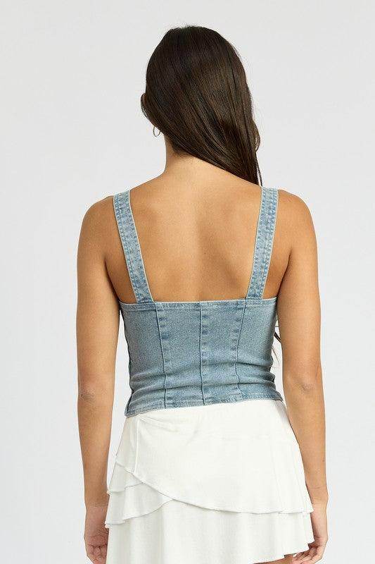 Cargo Denim Corset - VacationGrabs