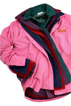 La Miel Women's Casual Corduroy Jacket in Pink and Multi-Color with Button Closure and Pockets