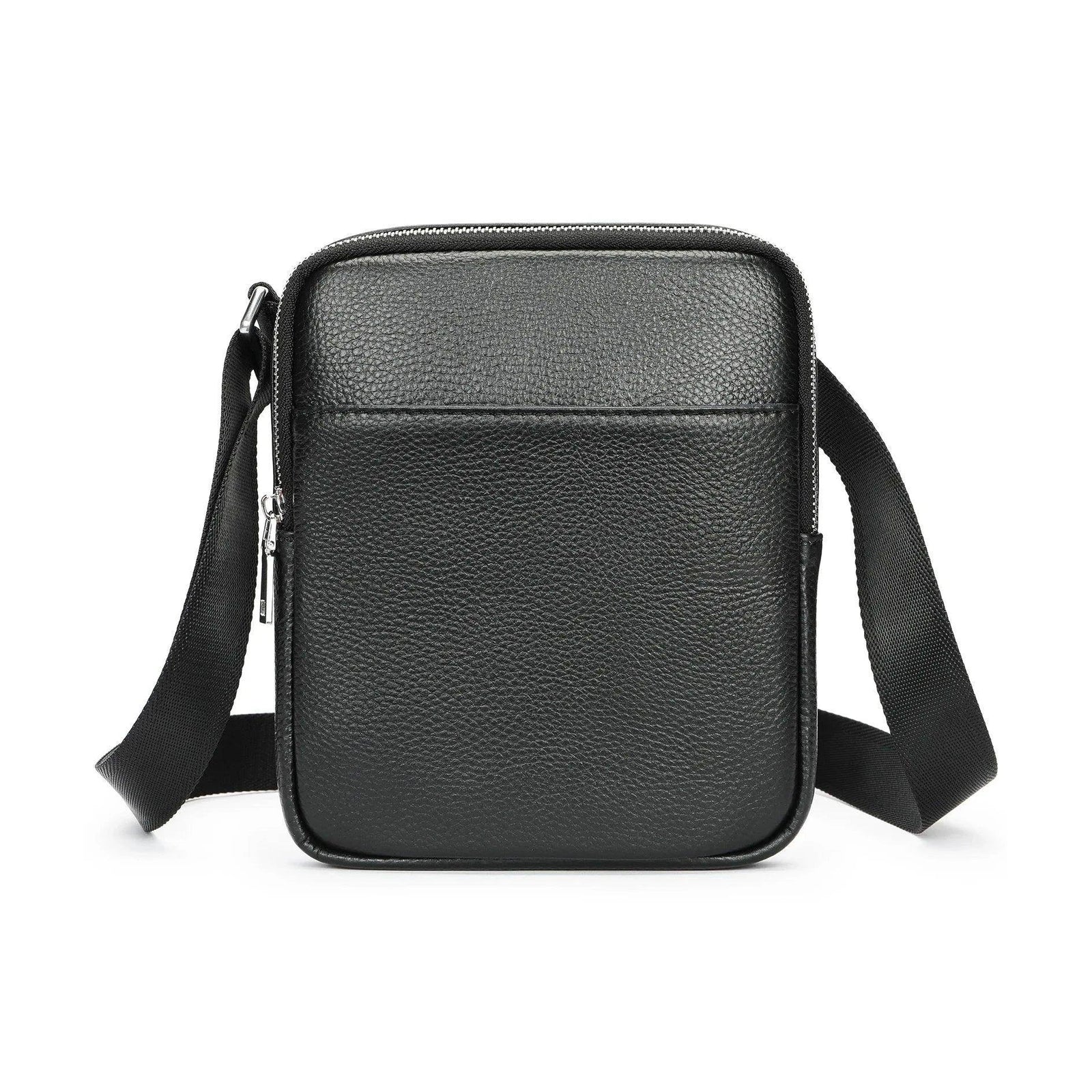 Casual Mens Small Shoulder Bag Genuine Leather in Black - VacationGrabs