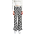 Emory Park Women's casual plaid trousers in a checkerboard pattern with a relaxed fit