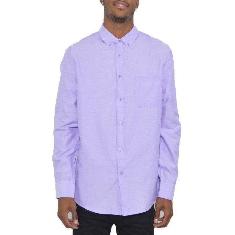 WEIV Men's Lilac Casual Shirt with Pocket, Perfect Casual Shirts for Vacation
