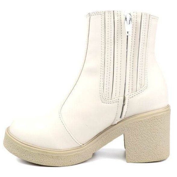 Slip on Mid-Calf Chunk Boot - VacationGrabs