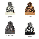 CC Leopard Pom Beanie - VacationGrabs