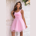 Wide Strap Mesh Dress - VacationGrabs