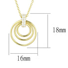 Chain Necklace Pendant Women's TS601 - Gold 925 Sterling - VacationGrabs