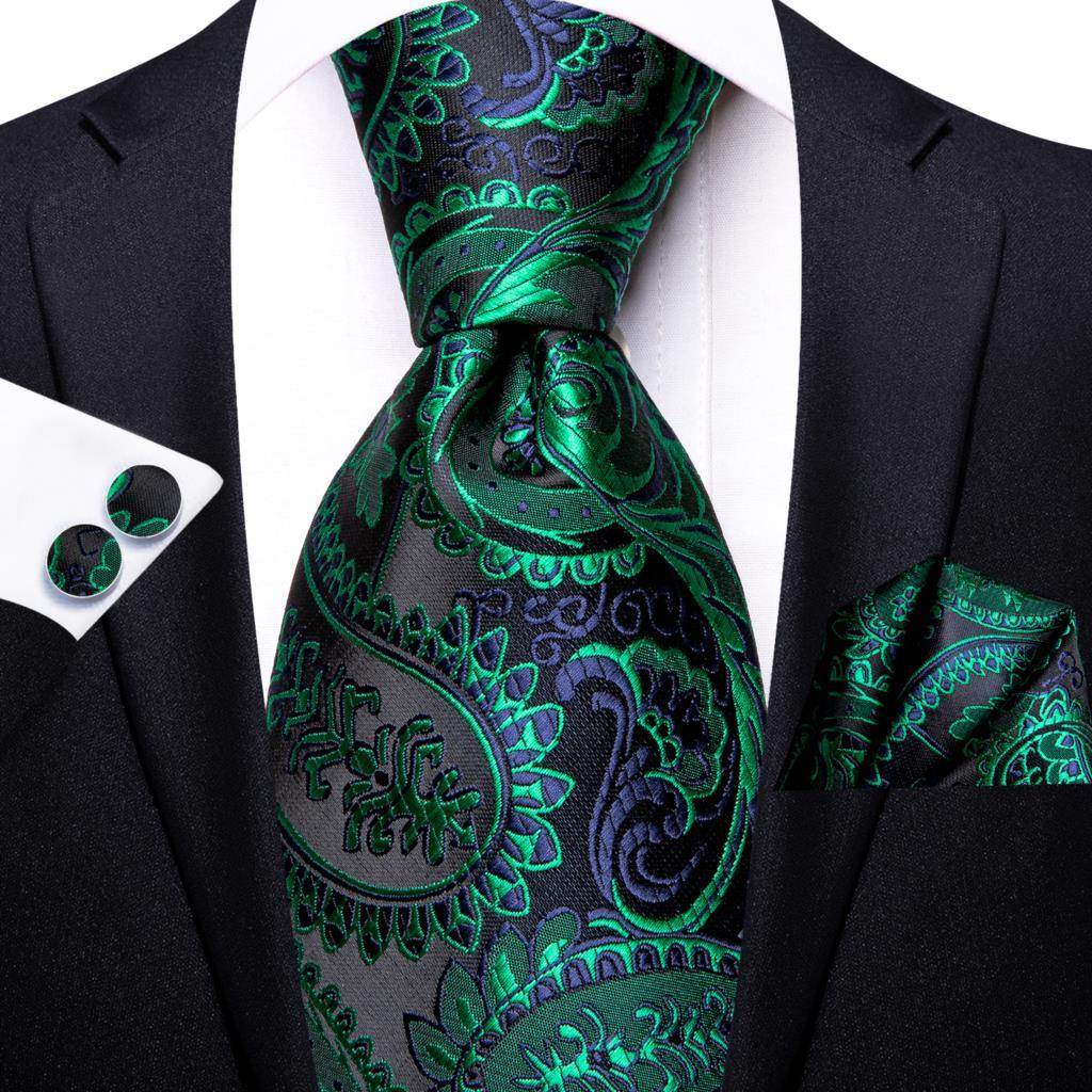 Champagne Gold Striped Paisley Solid Mens Silk Wedding Tie - VacationGrabs