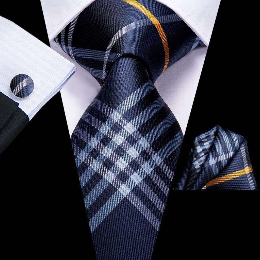 Champagne Gold Striped Paisley Solid Mens Silk Wedding Tie - VacationGrabs