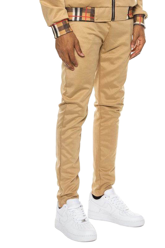 Checkered Plaid Waist Band Track Pants - VacationGrabs